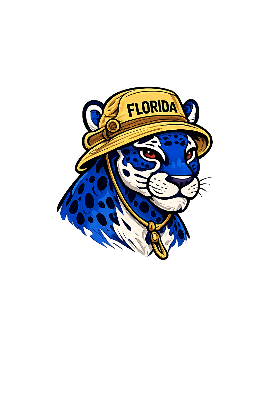 Beauclerc Elementary jaguar mascot in a Florida safari hat